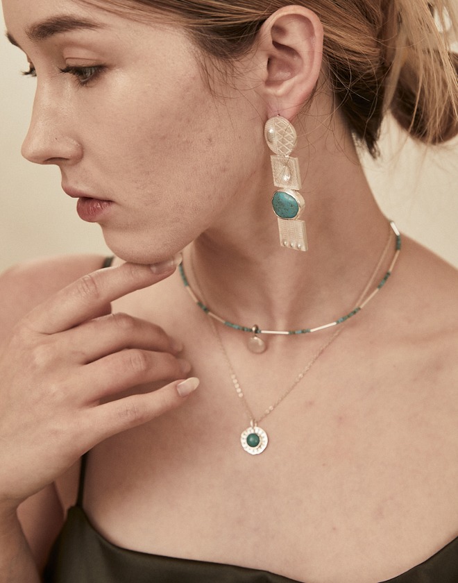 터콰이즈 목걸이 String series Necklace with Turquoise